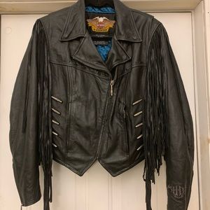 Harley Davidson Fringe Leather Motorcycle Jacket